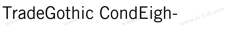 TradeGothic CondEigh字体转换